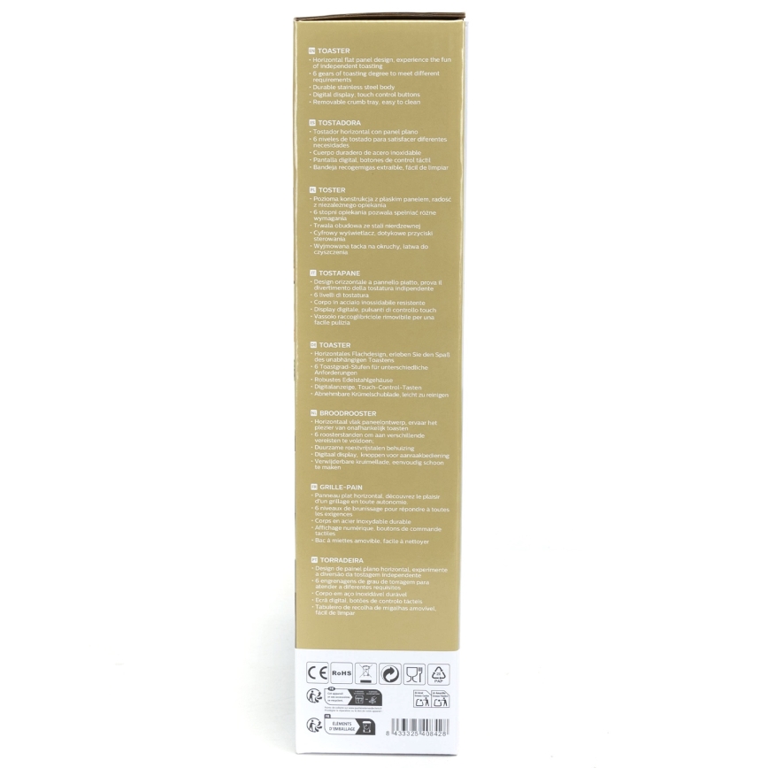 Aigostar - Toaster 840-1000W/230V matt Chrom
