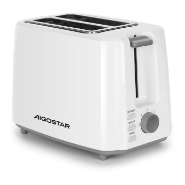 Aigostar - Tostapane a due fori 750W/230V bianco