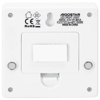 Aigostar - Tragbares LED-Nachtlicht LED/3xAAA 6500K