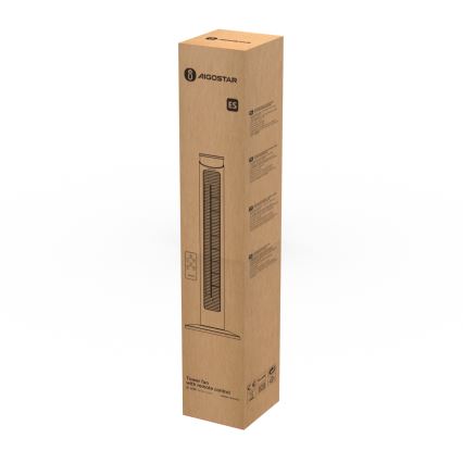 Aigostar - Turmventilator 45W/230V schwarz + FB