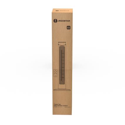 Aigostar - Turmventilator 45W/230V schwarz + FB