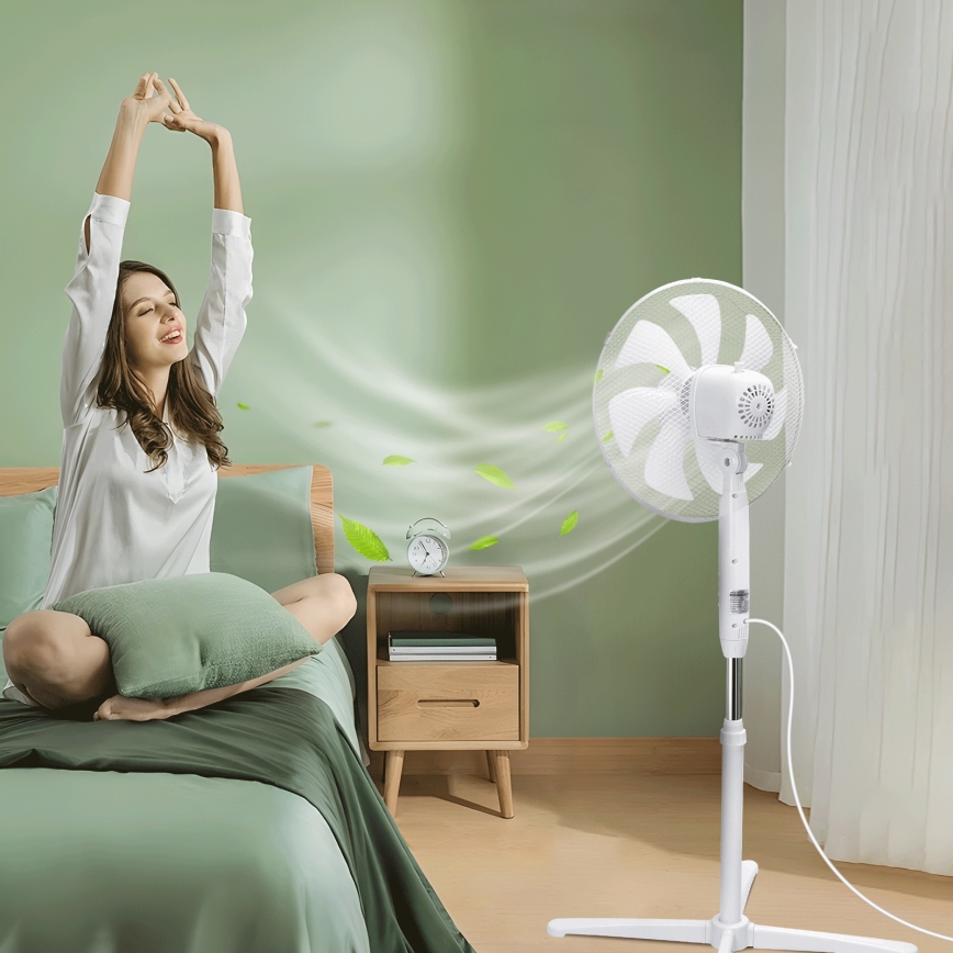 Aigostar - Turmventilator 50W/230V 120 cm weiß
