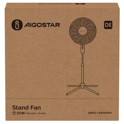 Aigostar - Turmventilator 50W/230V 120 cm weiß