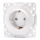 Aigostar - Unterputzsteckdose rahmenlos SCHUKO 250V/16A weiß