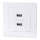 Aigostar - USB-Lade‑Steckdose mit Rahmen, 2x USB‑A, weiß