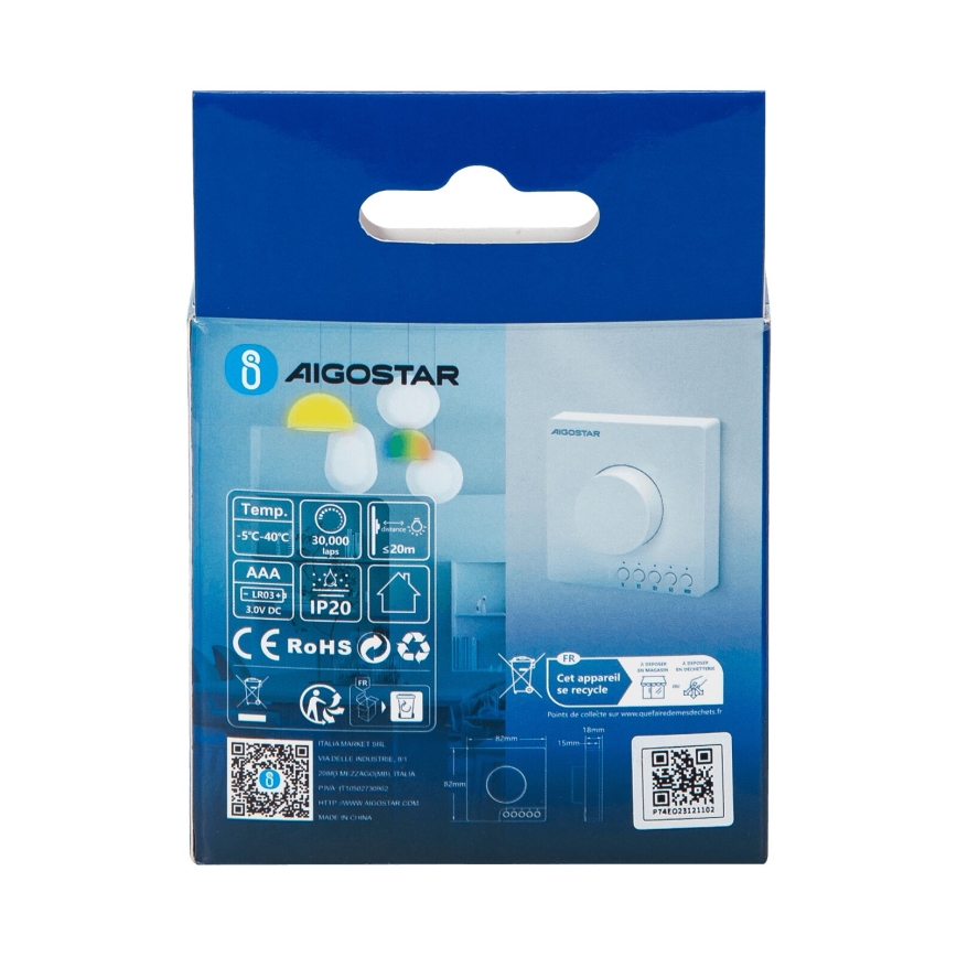 Aigostar - Variateur à bouton poussoir MESH