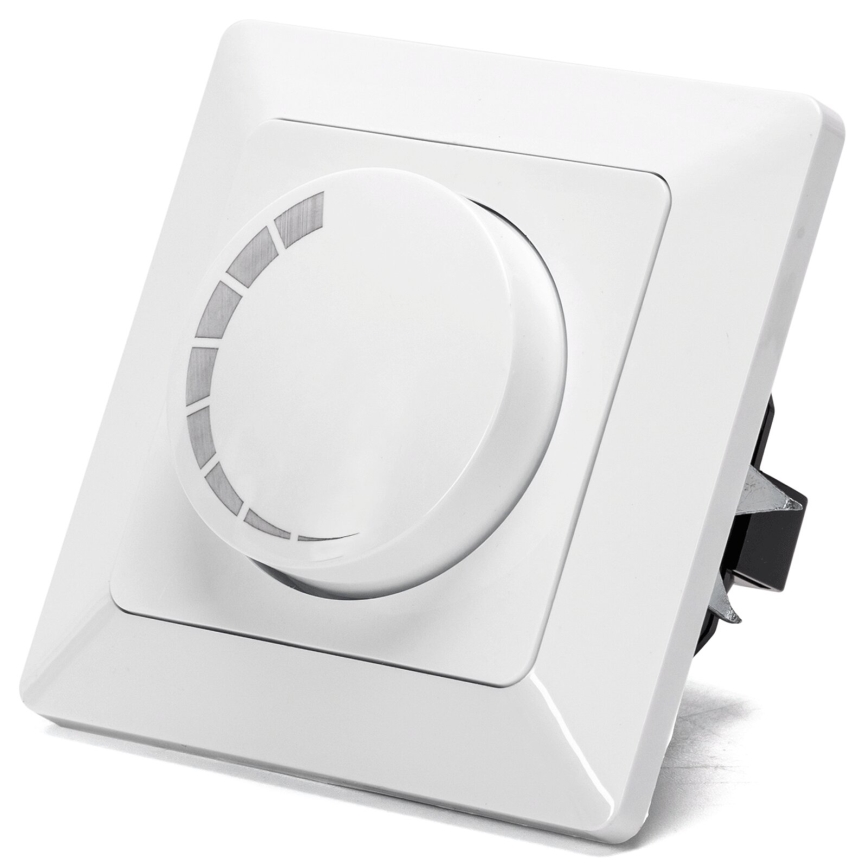 Aigostar - Variateur d'intensité lumineuse rotatif 110W/230V blanc