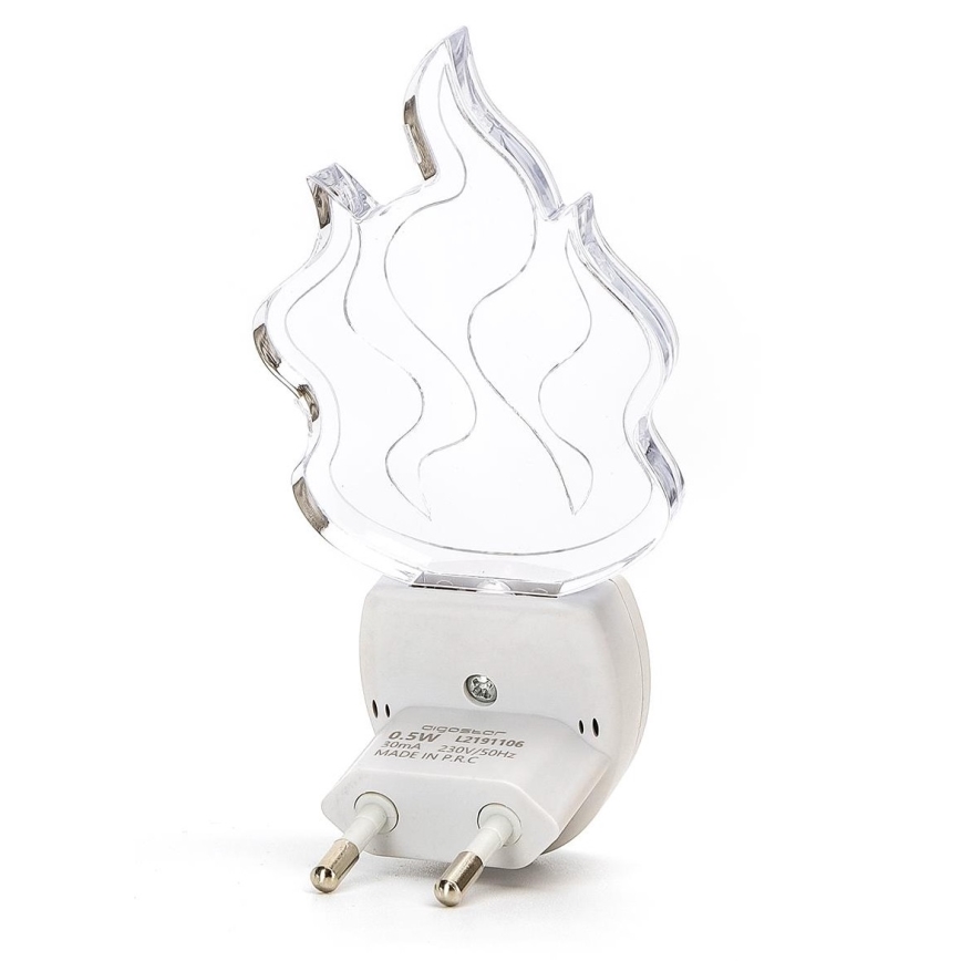 Aigostar - Veilleuse avec détecteur LED RGB LED/0,5W/230V flamme