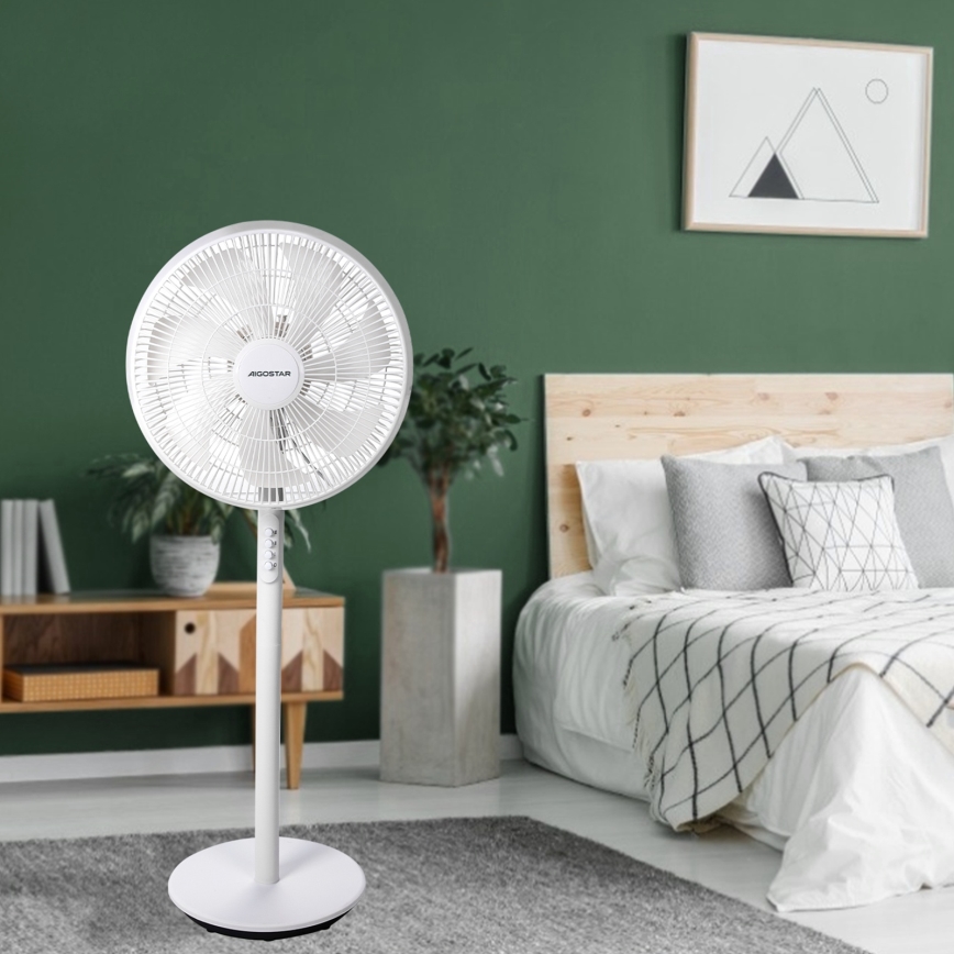 Aigostar - Ventilateur colonne 45W/230V 110 cm blanc