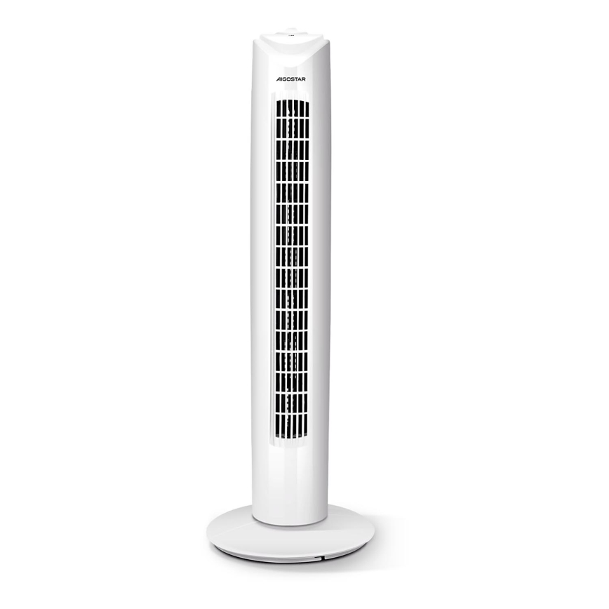 Aigostar - Ventilateur colonne 45W/230V blanc