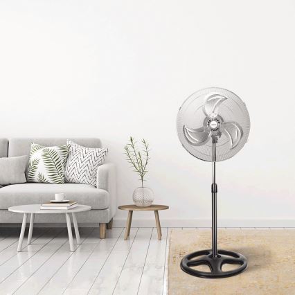 Aigostar - Ventilateur colonne 55W/230V chrome brillant/noir