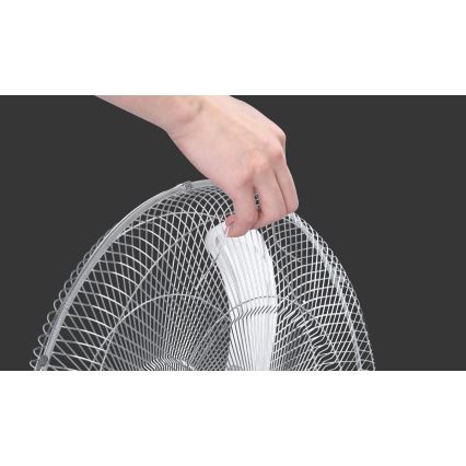 Aigostar - Ventilateur colonne 55W/230V chrome brillant/noir