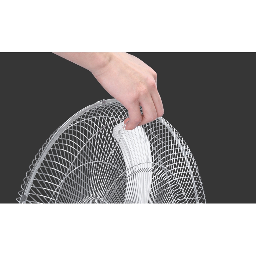 Aigostar - Ventilateur colonne 55W/230V chrome brillant/noir
