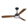 Aigostar - Ventilateur de plafond à intensité variable LED/20W/230V 2700-6500K 132cm marron + télécommande