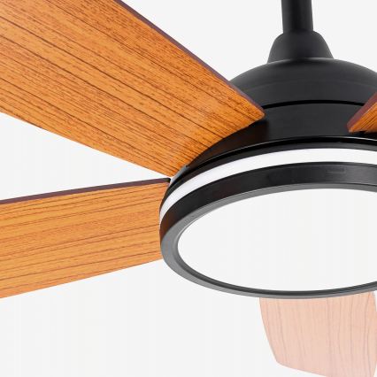 Aigostar - Ventilateur de plafond à intensité variable LED/20W/230V 2700-6500K 132cm beige + télécommande