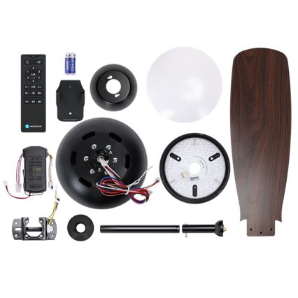 Aigostar - Ventilateur de plafond à intensité variable LED/24W/230V 2700-6500K 106,6 cm + télécommande