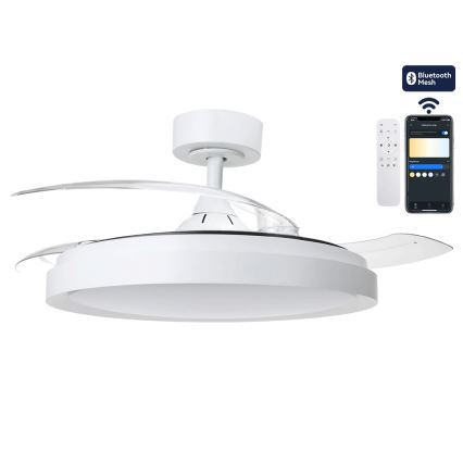 Aigostar - Ventilateur de plafond LED dimmable LED/50W/230V 2700-6500K Ø 106cm blanc + télécommande