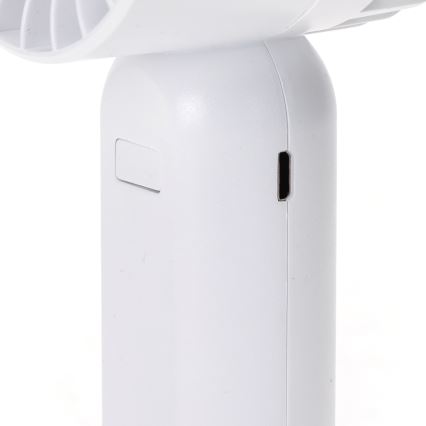 Aigostar - Ventilateur de poche rechargeable 4W/5V 500mAh USB blanc