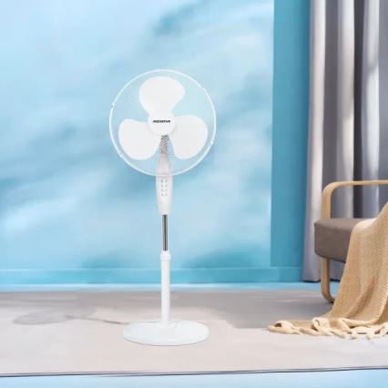 Aigostar - Ventilateur sur pied 40W/230V blanc