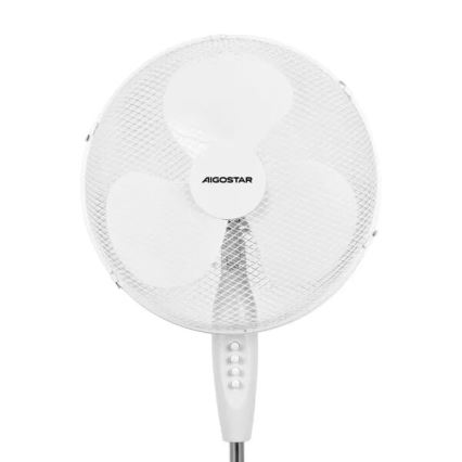 Aigostar - Ventilateur sur pied 40W/230V blanc