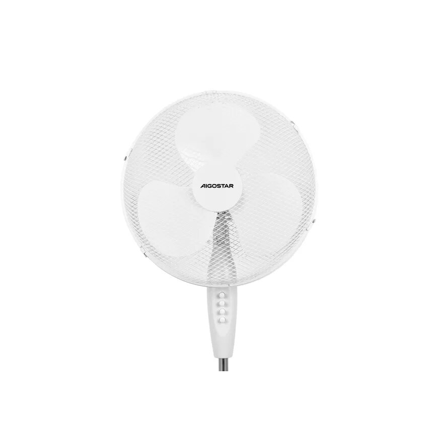 Aigostar - Ventilateur sur pied 40W/230V blanc