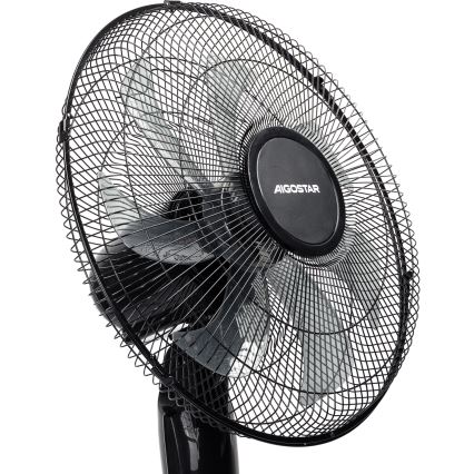 Aigostar - Ventilatore a piantana 50W/230V, 130 cm, nero + telecomando