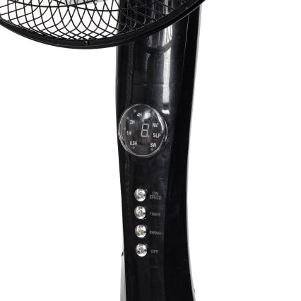 Aigostar - Ventilatore a piantana 50W/230V, 130 cm, nero + telecomando