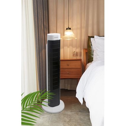 Aigostar - Ventilatore a torre 45W/230V nero/bianco