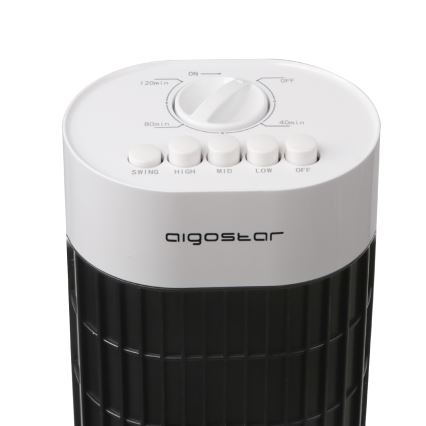Aigostar - Ventilatore a torre 45W/230V nero/bianco