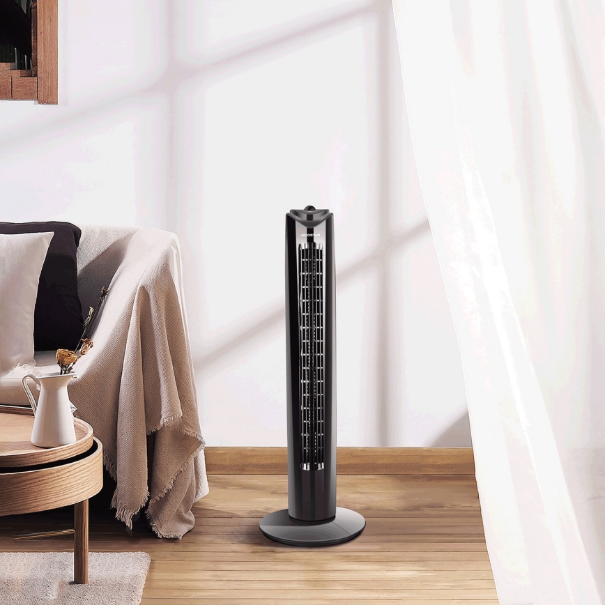 Aigostar - Ventilatore a torre 45W/230V nero