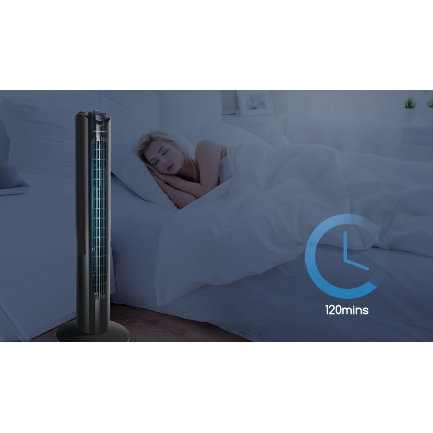 Aigostar - Ventilatore a torre 45W/230V nero