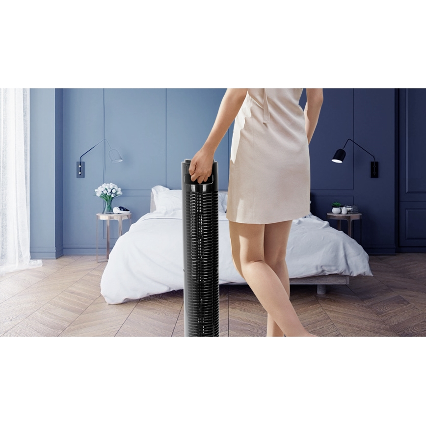 Aigostar - Ventilatore a torre 45W/230V nero