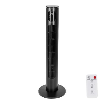 Aigostar - Ventilatore a torre 50W/230V nero Wi-Fi + telecomando