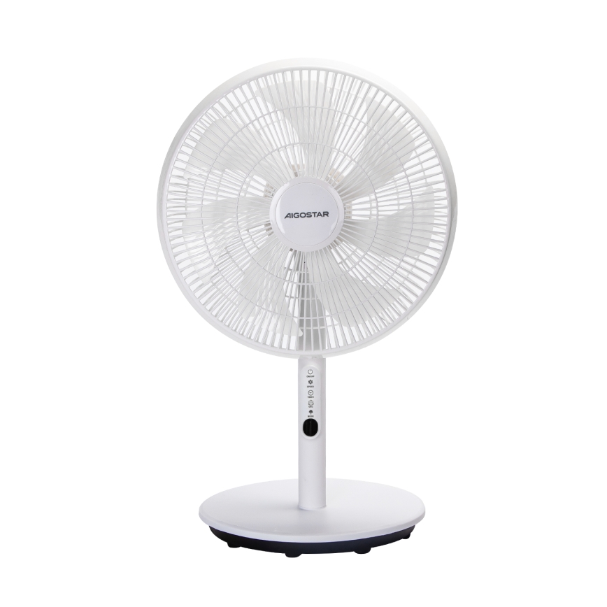 Aigostar - Ventilatore con supporto 45W/230V bianco + telecomando
