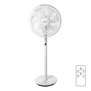 Aigostar - Ventilatore con supporto 45W/230V bianco + telecomando