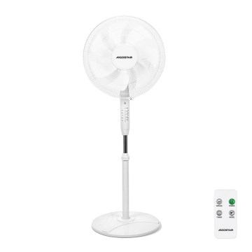 Aigostar - Ventilatore con supporto 60W/230V bianco + telecomando