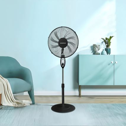 Aigostar - Ventilatore con supporto 60W/230V nero + telecomando