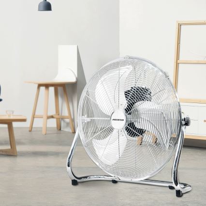 Aigostar - Ventilatore da pavimento 100W/230V cromo lucido