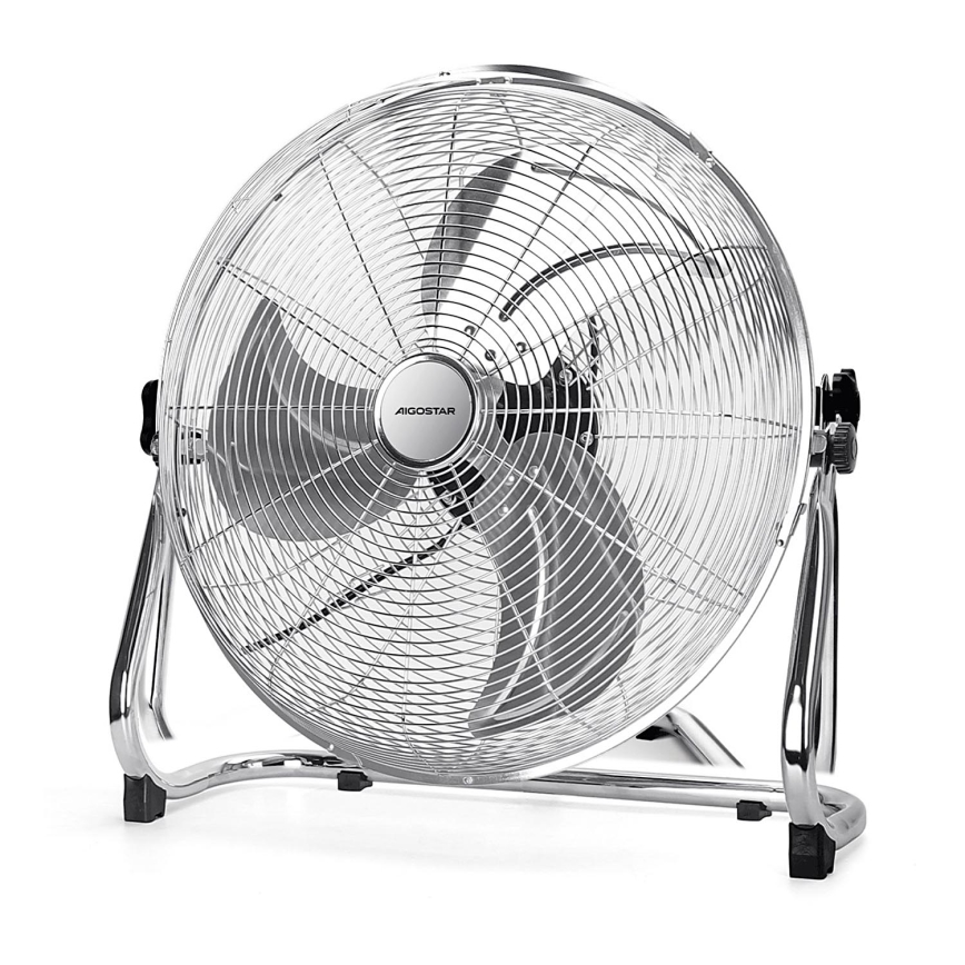 Aigostar - Ventilatore da pavimento 100W/230V cromo lucido