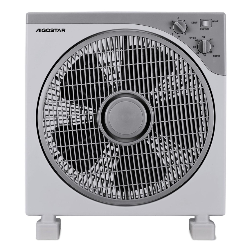 Aigostar - Ventilatore da pavimento 35W/230V diam. 30 cm bianco/grigio