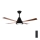 Aigostar - Ventilatore da soffitto dimmerabile a LED/24W/230V 2700-6500K 132 cm + telecomando