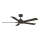 Aigostar - Ventilatore da soffitto dimmerabile a LED LED/20W/230V 2700-6500K 132cm marrone + telecomando