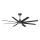 Aigostar - Ventilatore da soffitto dimmerabile a LED LED/24W/230V 2700-6500K 165cm nero + telecomando