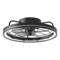 Aigostar - Ventilatore da soffitto dimmerabile a LED LED/40W/230V 2700-6500K diametro 48 cm + telecomando nero