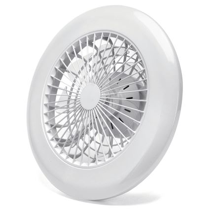 Aigostar - Ventilatore da soffitto dimmerabile a LED LED/40W/230V 2700-6500K diametro 49 cm + telecomando bianco