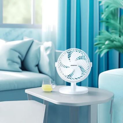 Aigostar - Ventilatore da tavolo 3W/5V bianco