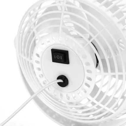 Aigostar - Ventilatore da tavolo 3W/5V bianco