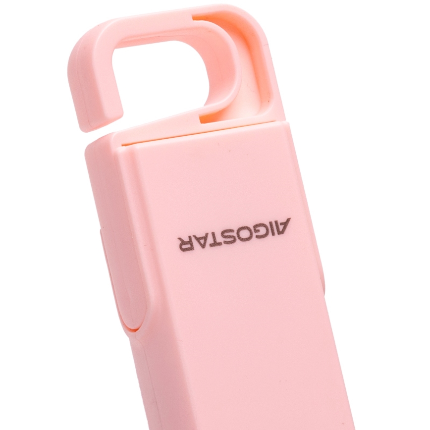 Aigostar - Ventilatore tascabile ricaricabile 4,5W/3,7V 1200mAh USB rosa