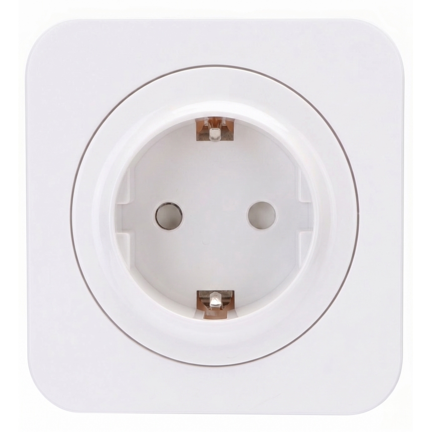 Aigostar - Wandsteckdose mit Abdeckrahmen SCHUKO 250V/16A weiß
