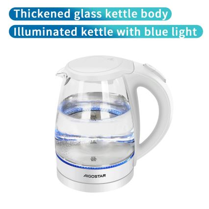 Aigostar - Wasserkocher 1,7l 2200W/230V weiß